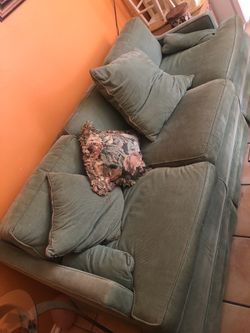 Green sofa