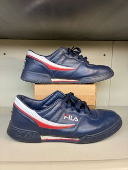 Fila Original Fitness Shoes Mens Sz 13 White Blue Red Low 11F16LT-460 Sneakers