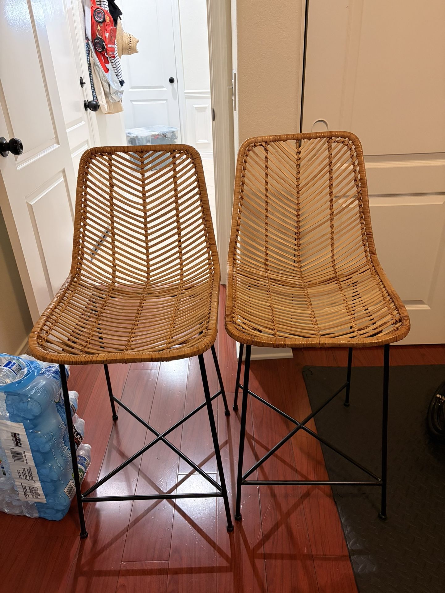 Rattan Two Bar stools From World Market