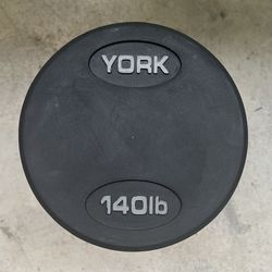 Dumbbell 140 LB/ York / Rubber Coated/ Single One