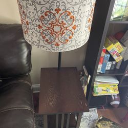 Side Table with Lamp