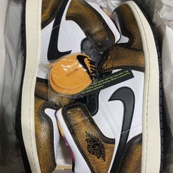 **Brand New! Nike AIR JORDAN 1 MID SE - Men's Size 12 - Black/Taxi-White-Sail**