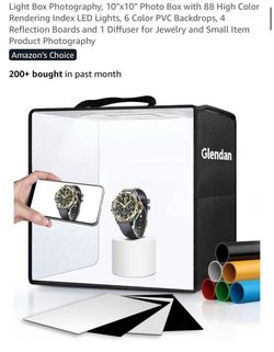 Glendan 10x10 LED Photo Light Box Kit