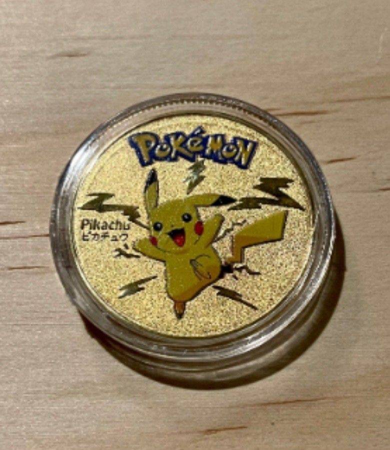 Pikachu Metal Gold Pokémon Coin 