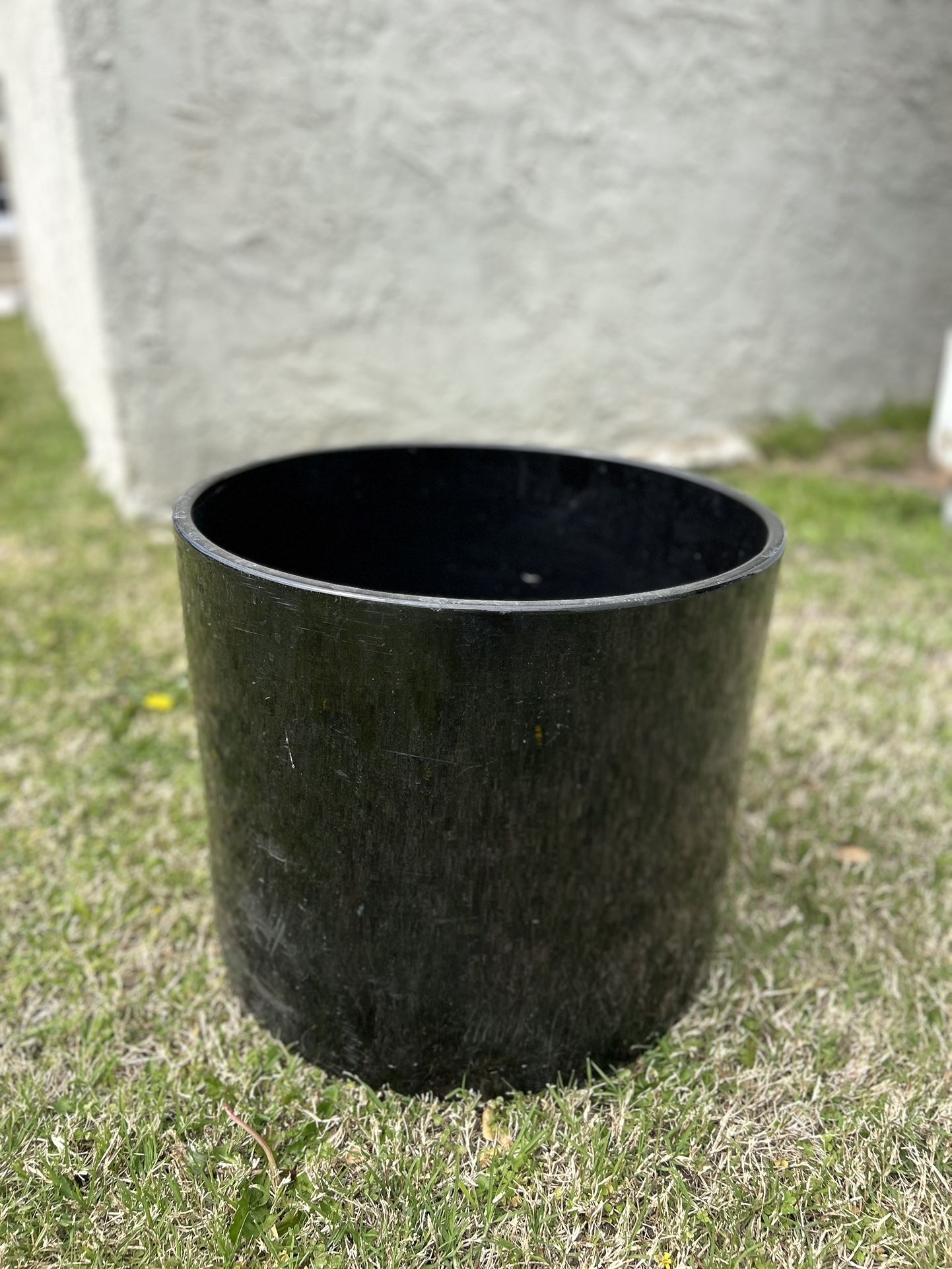 Large Black Ceramic Pot
