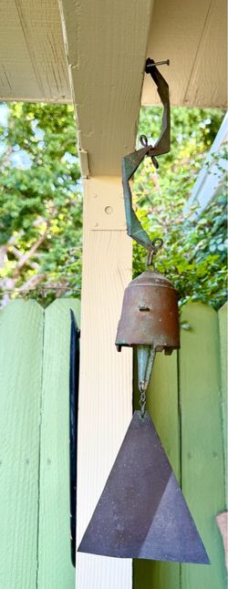 VTG 1970s Paolo Soleri Arcosanti Bronze Wind Bell Chime Spikes Brutalist 21" L