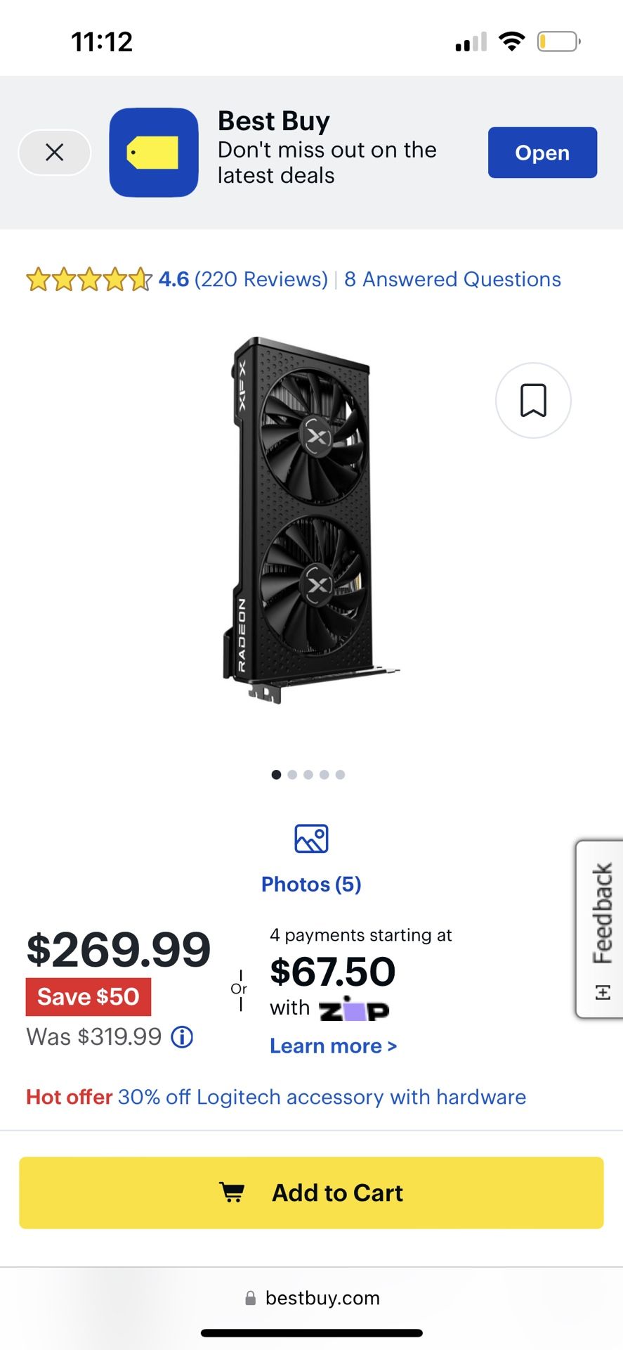 6650 Xt graphics Card