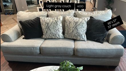 Light grey couch lightly used