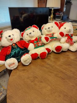 Four Large Christmas Bears