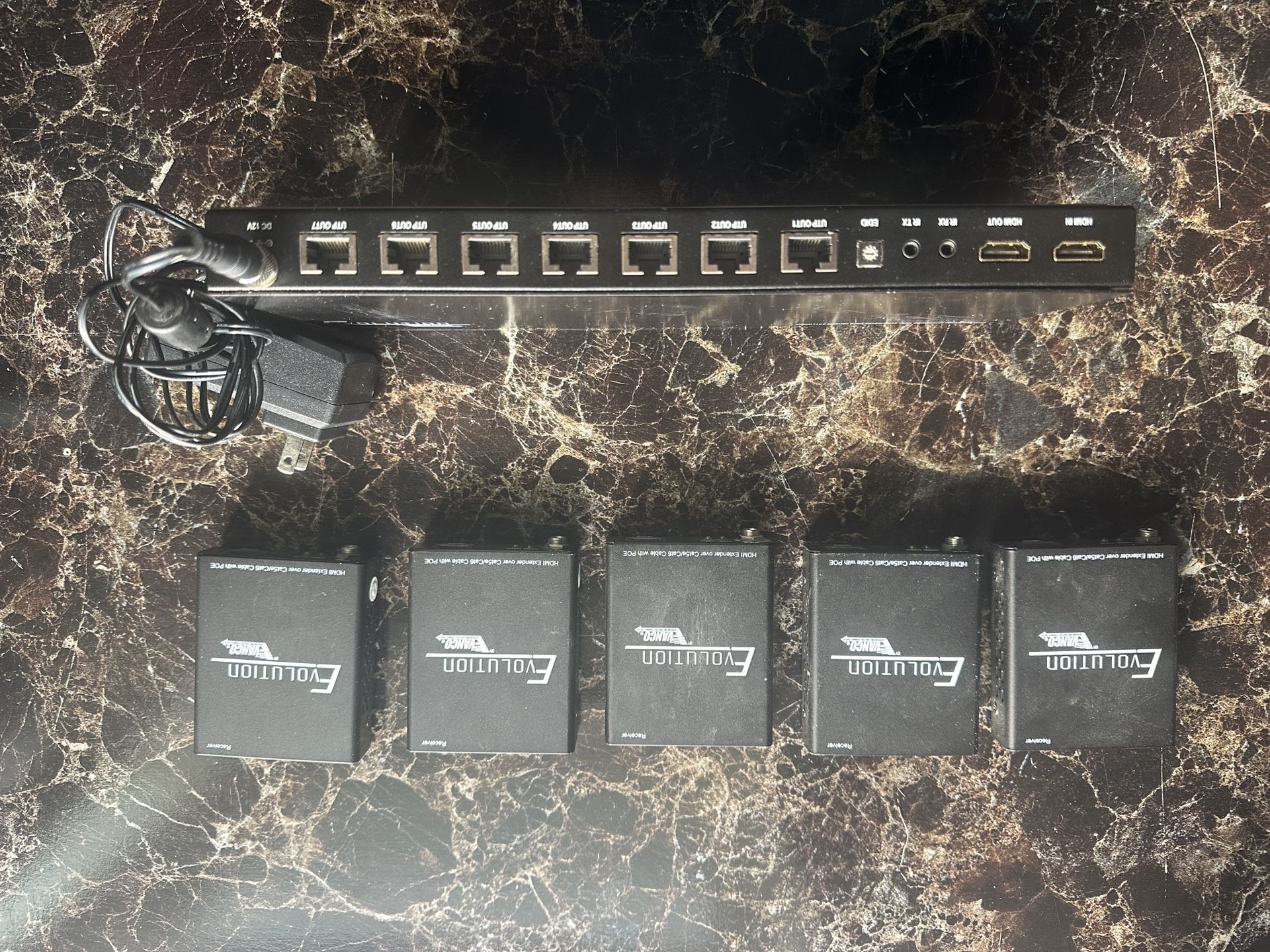 HDMI 1x7 Splitter over Cat5e/Cat6 Cable Vanco EVSP1017 Evolution