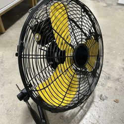 NEW - 12 Inch Portable Metal Floor Fan, 3 Speed Table and Shop Fans with 180° Tilt, Quiet and Durable, High Velocity Fan 1600 CFM, Ideal for Bedroom, 