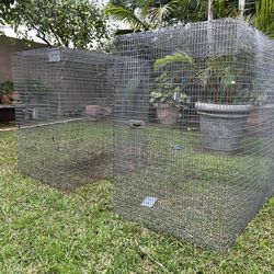 Bird Cage:  2’x3’x3’  with 1/2” Mesh