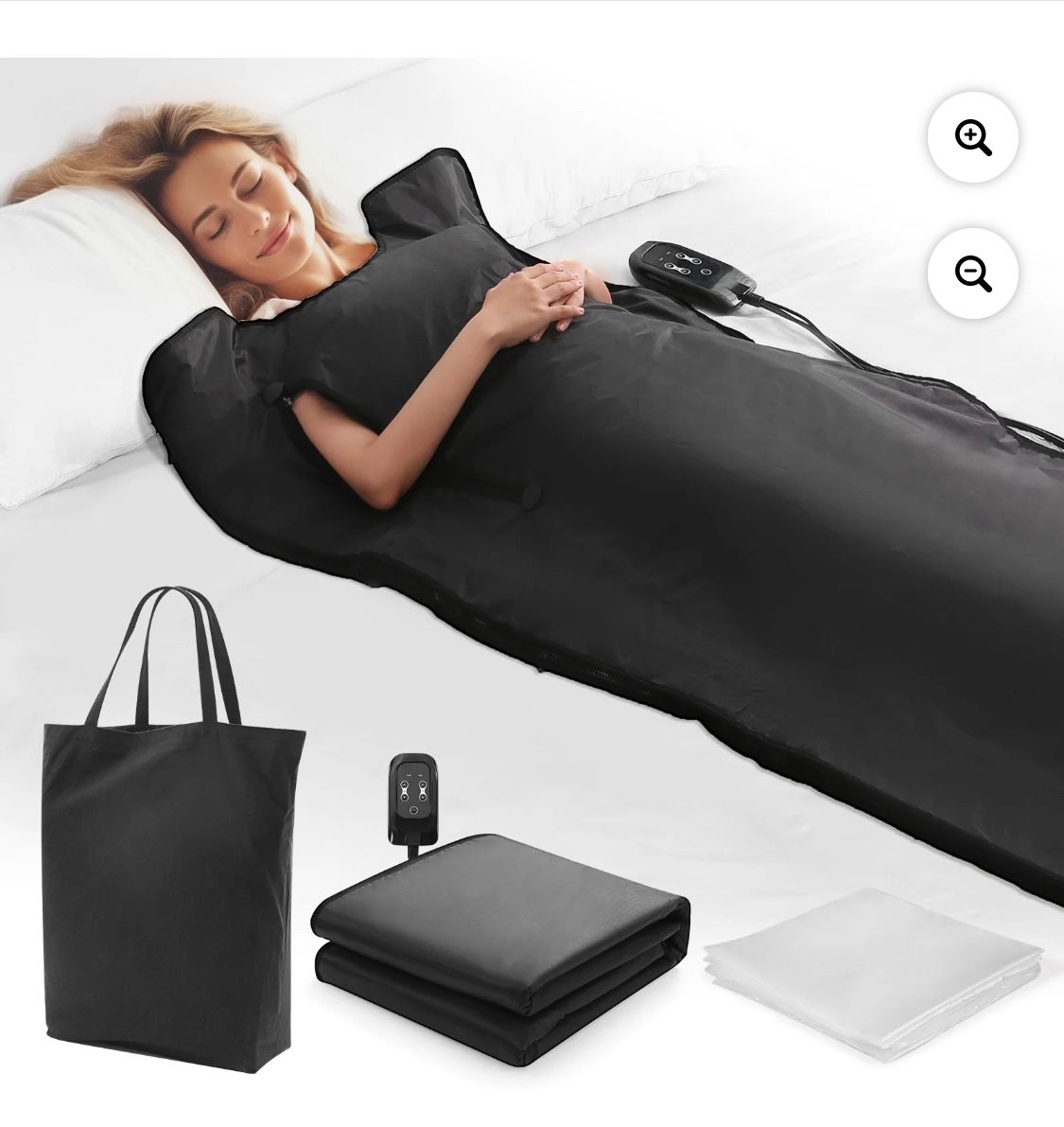 Naipo Portable Infrared Sauna Blanket, 6 ft x 2.6 ft, 86-158℉, Remote Control