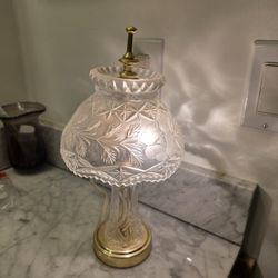 Vintage Lead Glass Table Lamp