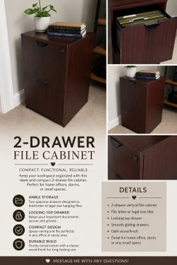 2-Drawer Filing Cabinet / Office Storage Cabinet