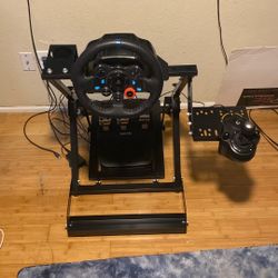 Logitech G29 Sim Rig Including Pedals,wheel,shifter And Rig.
