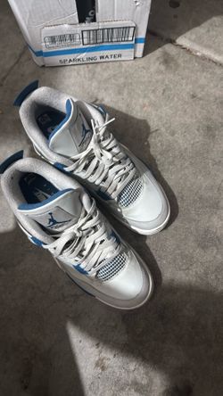 Slightly worn with box jordan 4 military blue