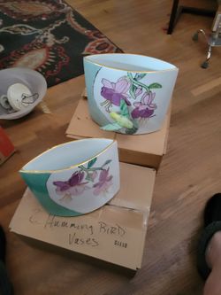 Two flower vases
