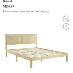Ktaxon
Ktaxon Full Bed Frame Solid Wood Platform Bed Frame, Single Panel Bed with Headboard, No Box Spring Needed Panel Bed, Wood Slat Support Mattres