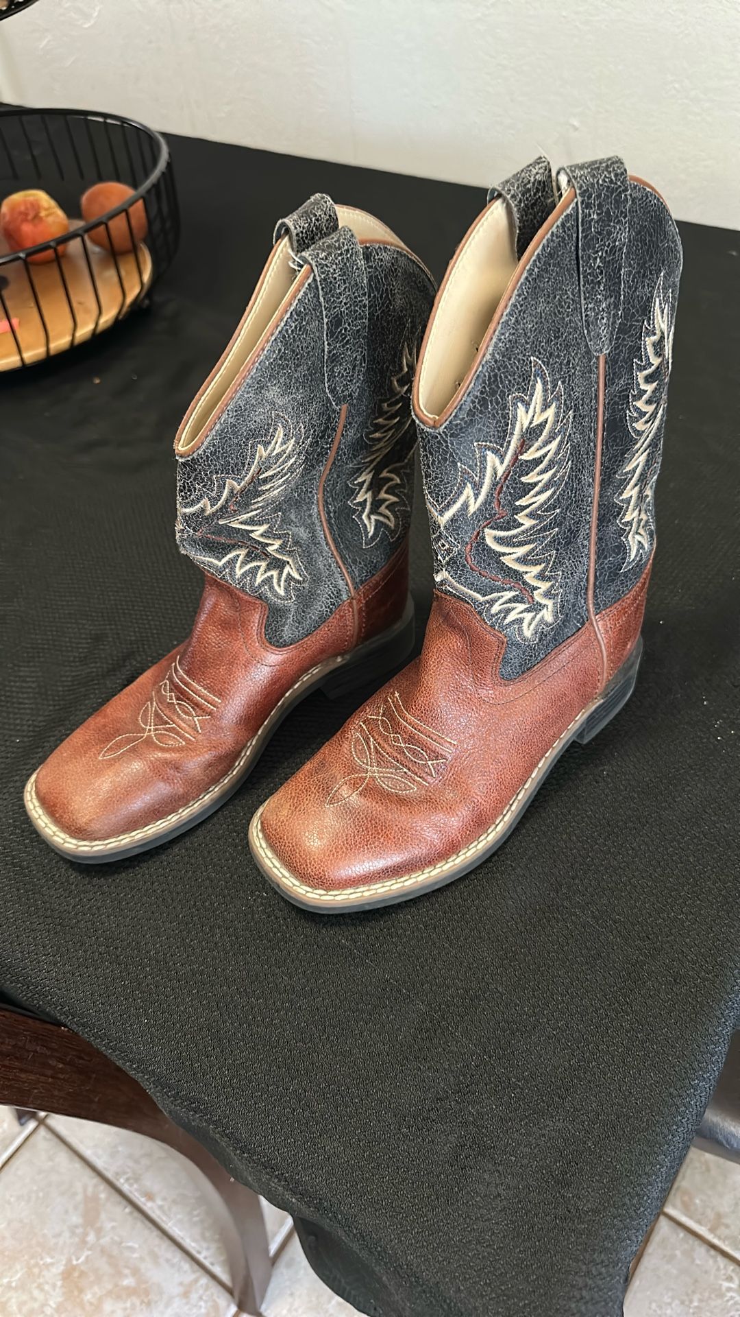 Cody James Leather Sz 3 Kids Boots