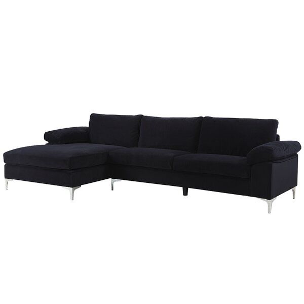 Left Hand Facing Navy Sectional