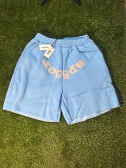 Sp5der Baby Blue Shorts with Tags