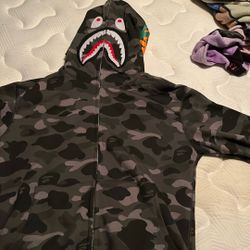 Bape Jacket Gray And Black 