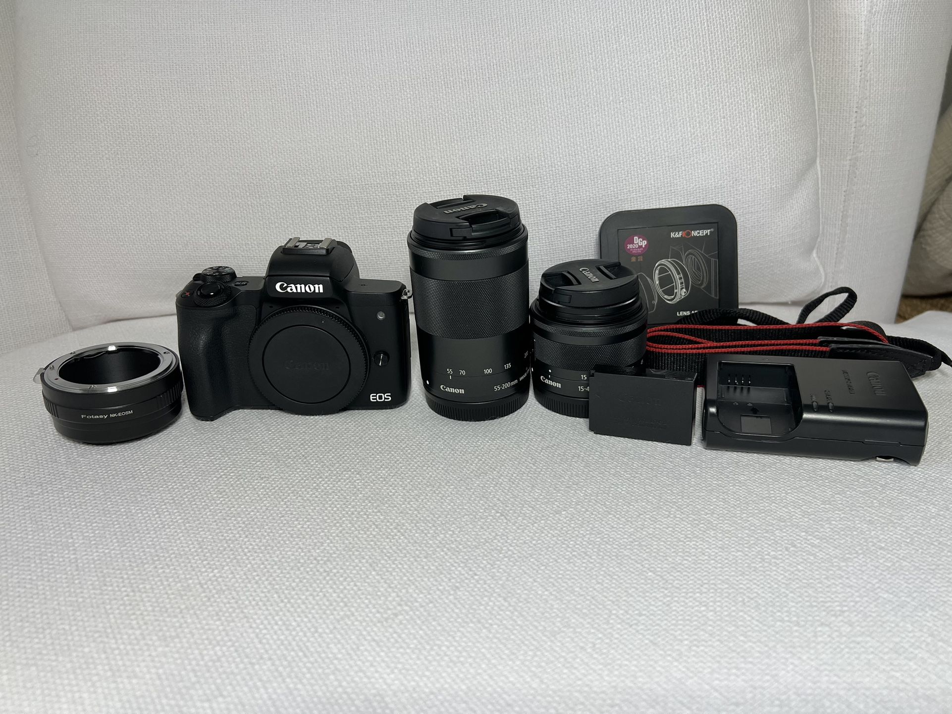 Canon M50 Mark ii Bundle +15 45mmLens +55 200mm Lens
