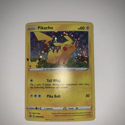 25th anniversary stamped pikachu card