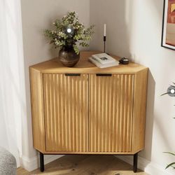Corner fluted cabinet