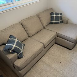 Grey/Tan Sectional Couch