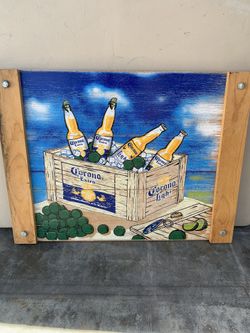 Wooden Corona Sign