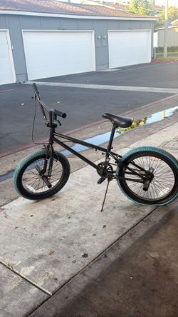 Baby blue bmx bike