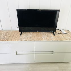 CB2 Gray High Gloss Lacquer Media Stand - 60” x 17” x 17” 