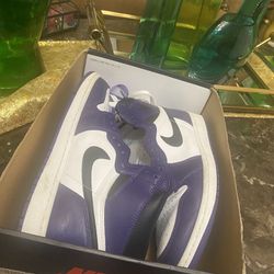 Court Purple Jordan 1 Size 10.5