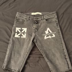 Off white jean shorts