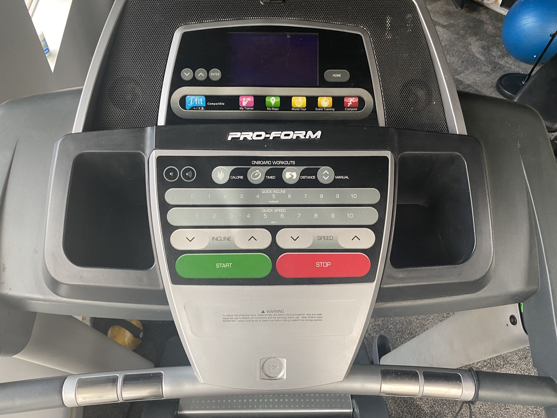 Treadmill And Bench Press / Legs And Biceps Rack
