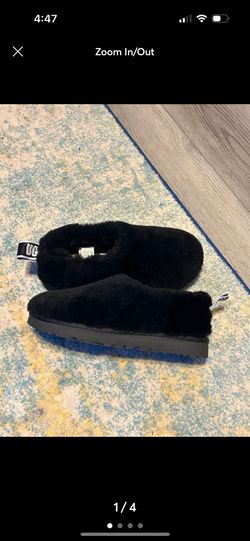 New UGG Women's Classic Cozy Black Bootie Slipper Shoes 1131950 Size 7