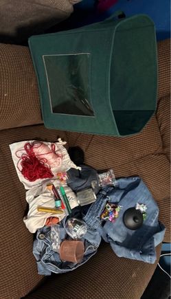 craft supplies & fabric storage organizer lot