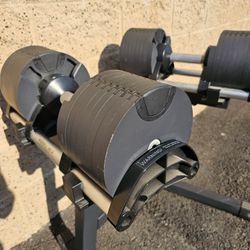 NUOBELL 80LB Adjustable Dumbbells + Stand – Commercial Grade
