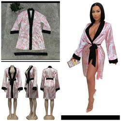 Luxury Pink Money Robe