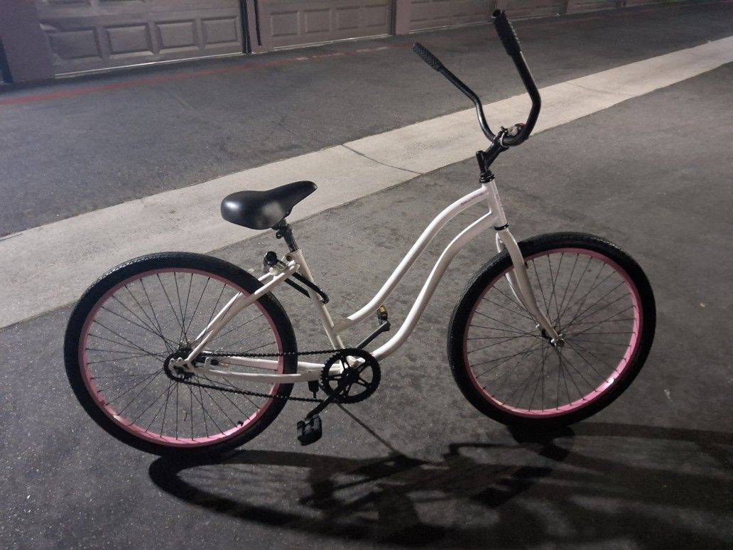 PHAT CYCLES / SEA WIND Single Speed Pink White Black 26