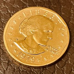 $1 1979 Susan Antony, Gold plated Collectable Coin