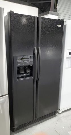 Whirlpool Side By Side Black Refrigerator Fridge
