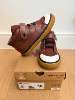 New in box, See Kai Run Drew Sneakers, Brown, Size 10 T