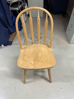 Unfinished wooden chair