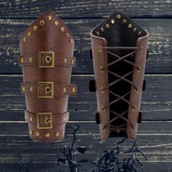 Renaissance Medieval Leather Bracers for Arms *NEW*