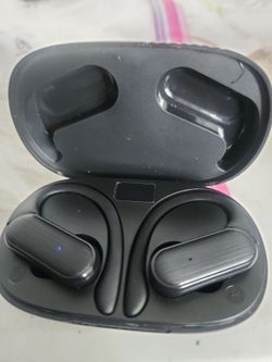 Black Wireless Open-Ear Earbuds with Case