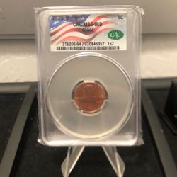 Penny MS64 RD CAC 2025-D