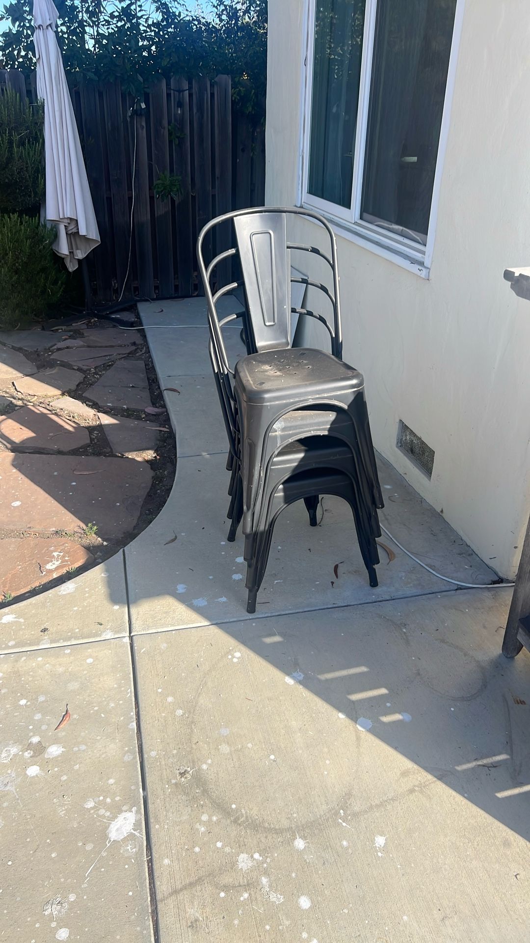 4 Bistro Metal Chairs